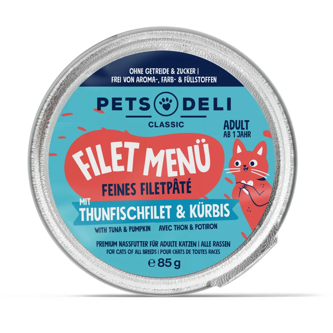 Adult filet de thon Menu à la courge & au basilic 12 x 85 g