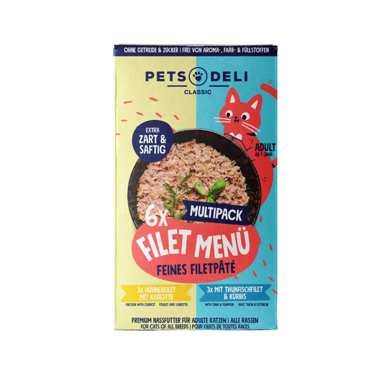 Adult Filet Menu Multipack filet de poulet & filet de thon 6 x 85 g