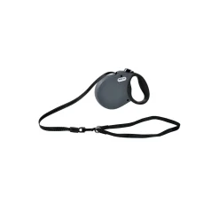 AniOne Laisse à enrouleur Soft gris XS