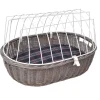 Aumüller Panier de vélo avec grille de protection pour porte-bagages gris
