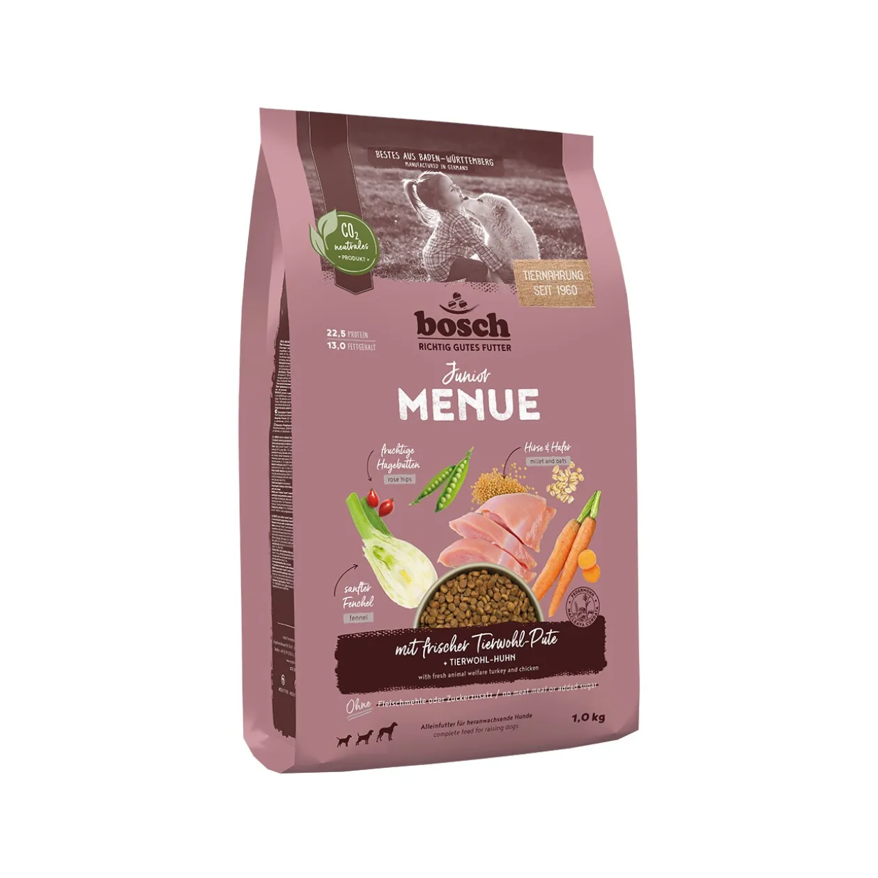 bosch Croquettes HPC pour chien Junior Menue Dinde bien-être animal 1 kg