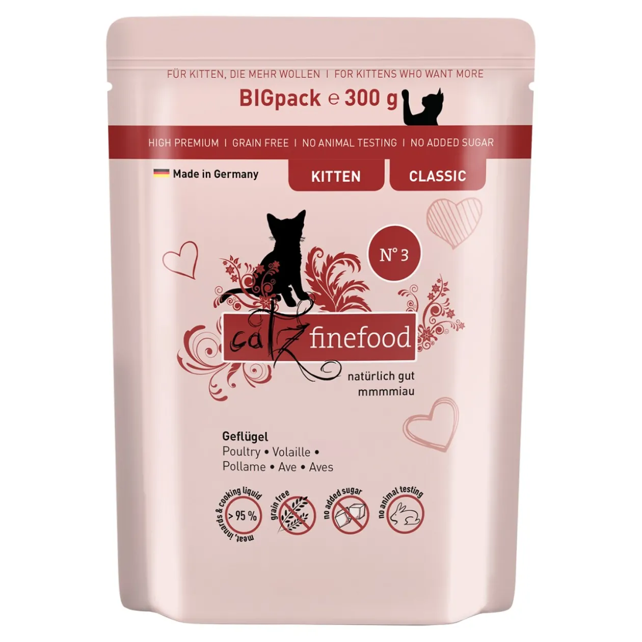 Catz finefood Kitten N° 3 volaille 6x300 g
