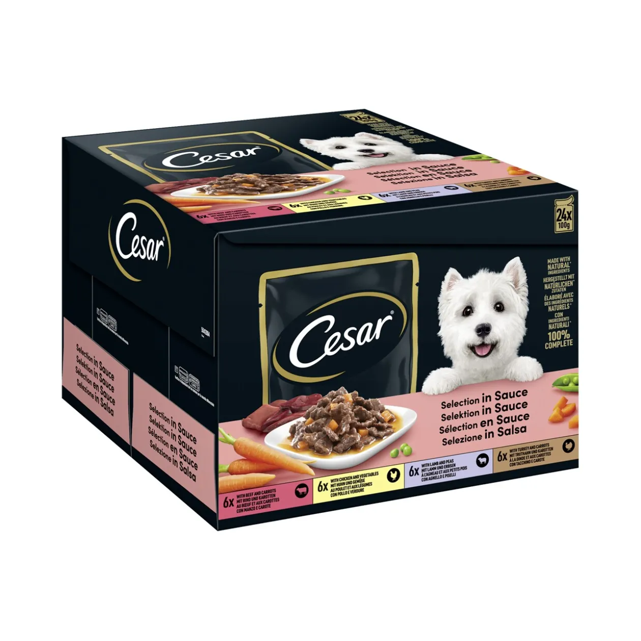 Cesar Feines en sachet fraîcheur Mulitpack 24 x 100 g