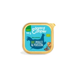 Edgard & Cooper BIO Barquette Exceptionnels Poulet & Poisson Chien Junior 17 x 100 g