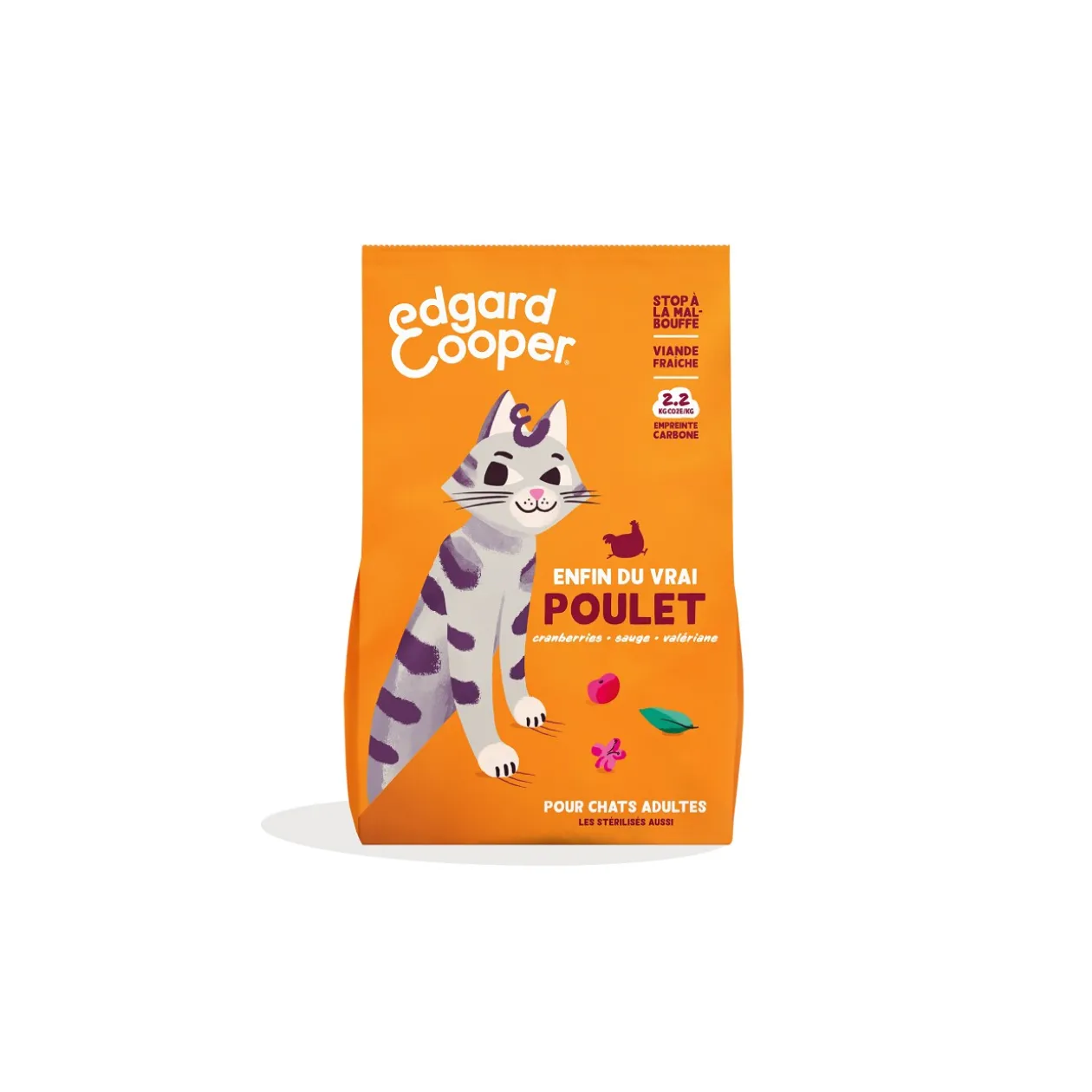 Edgard & Cooper Croquettes Chat Adulte Poulet 2 kg