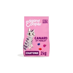 Edgard & Cooper Croquettes Canard & Poulet Chat Junior 2 kg