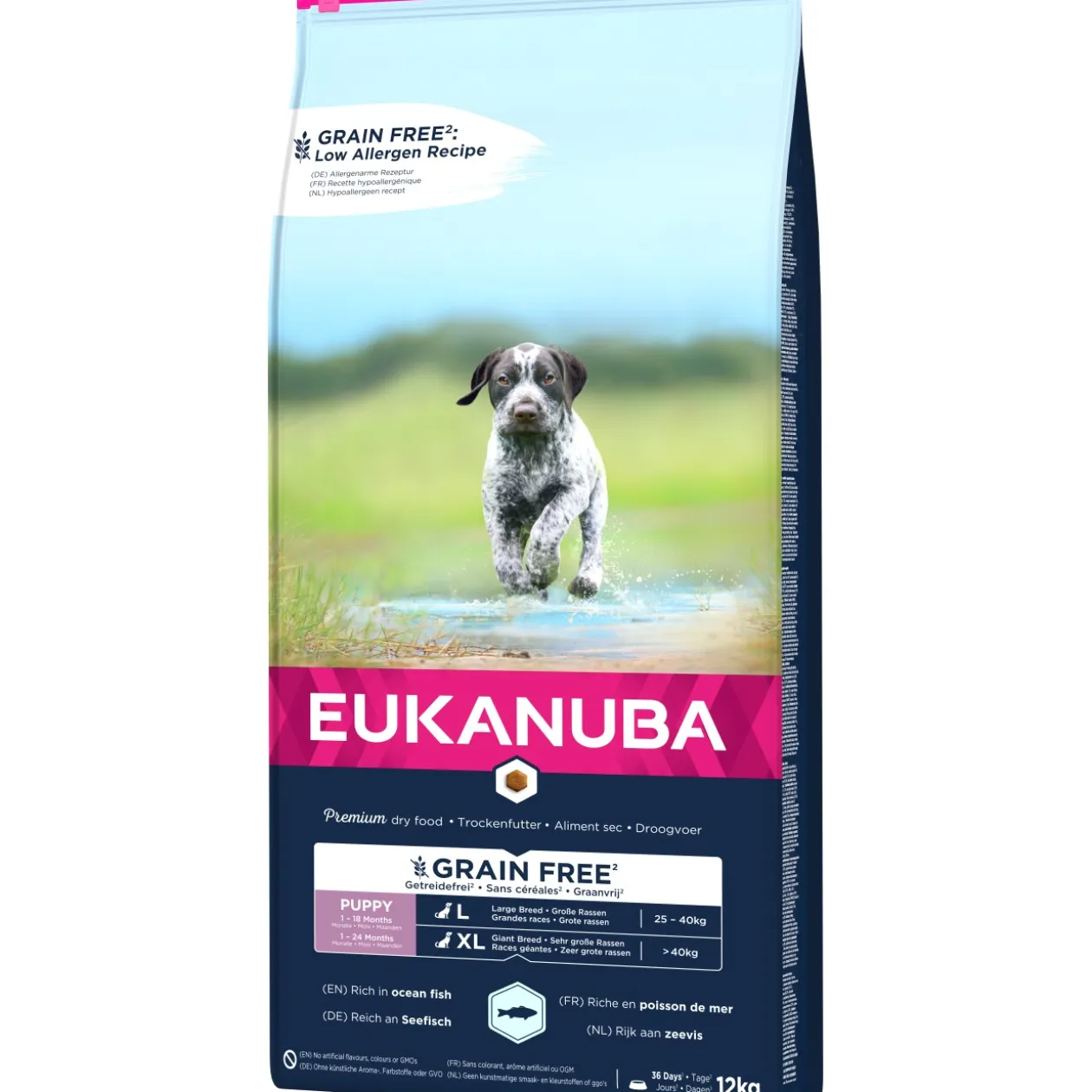 EUKANUBA Aliments pour chiots sans céréales pour grandes races 12 kg