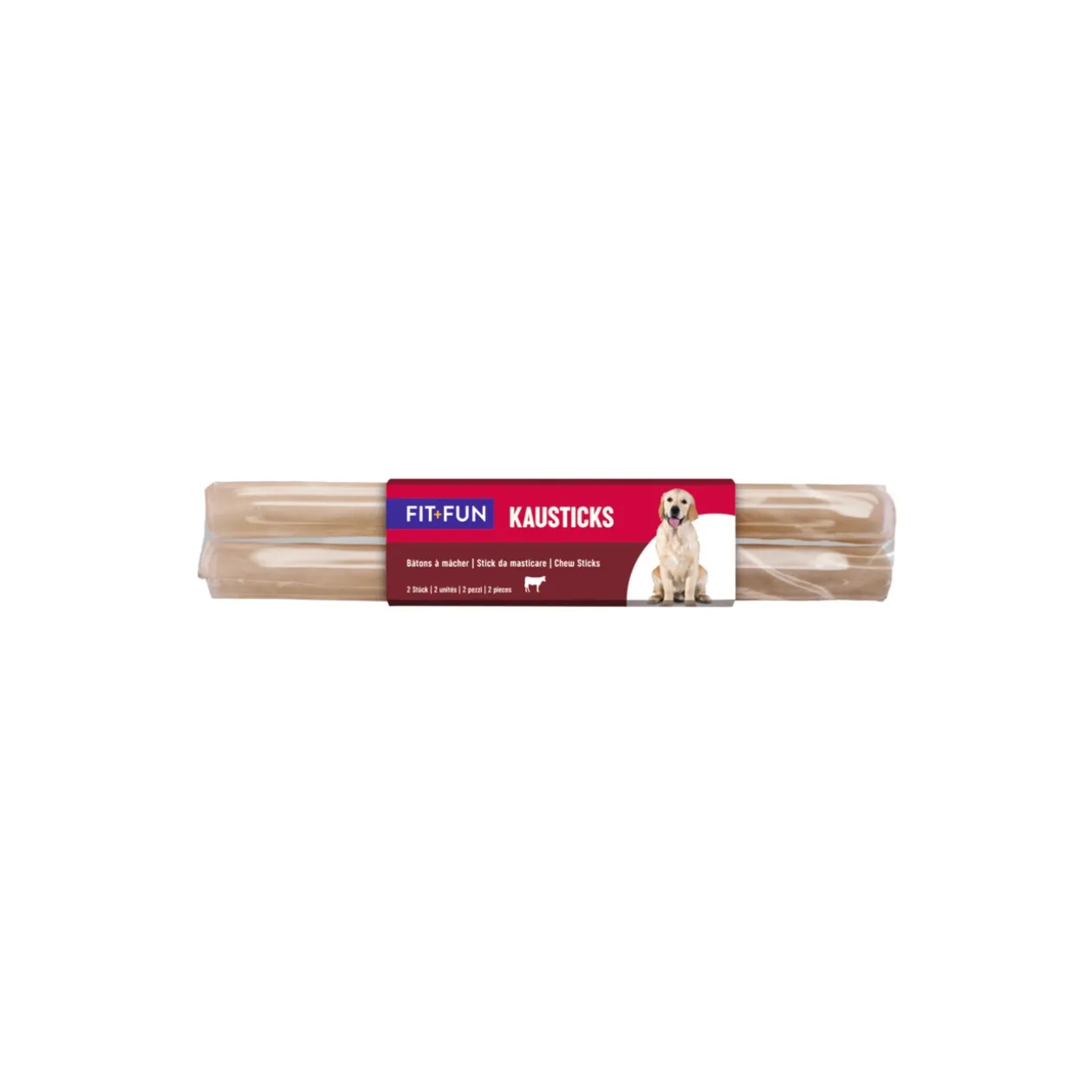 FIT+FUN sticks à mâcher 25 cm 2 x 2 pièces