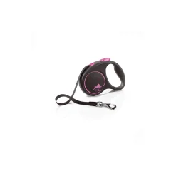 Flexi Sangle Black Design rose S, 5 m, 15 kg