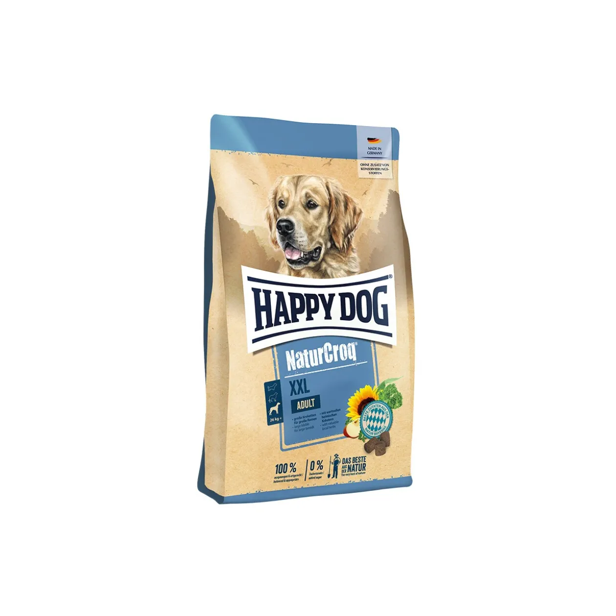 HAPPY DOG Croquettes NaturCroq pour chien adulte, XXL 15 kg