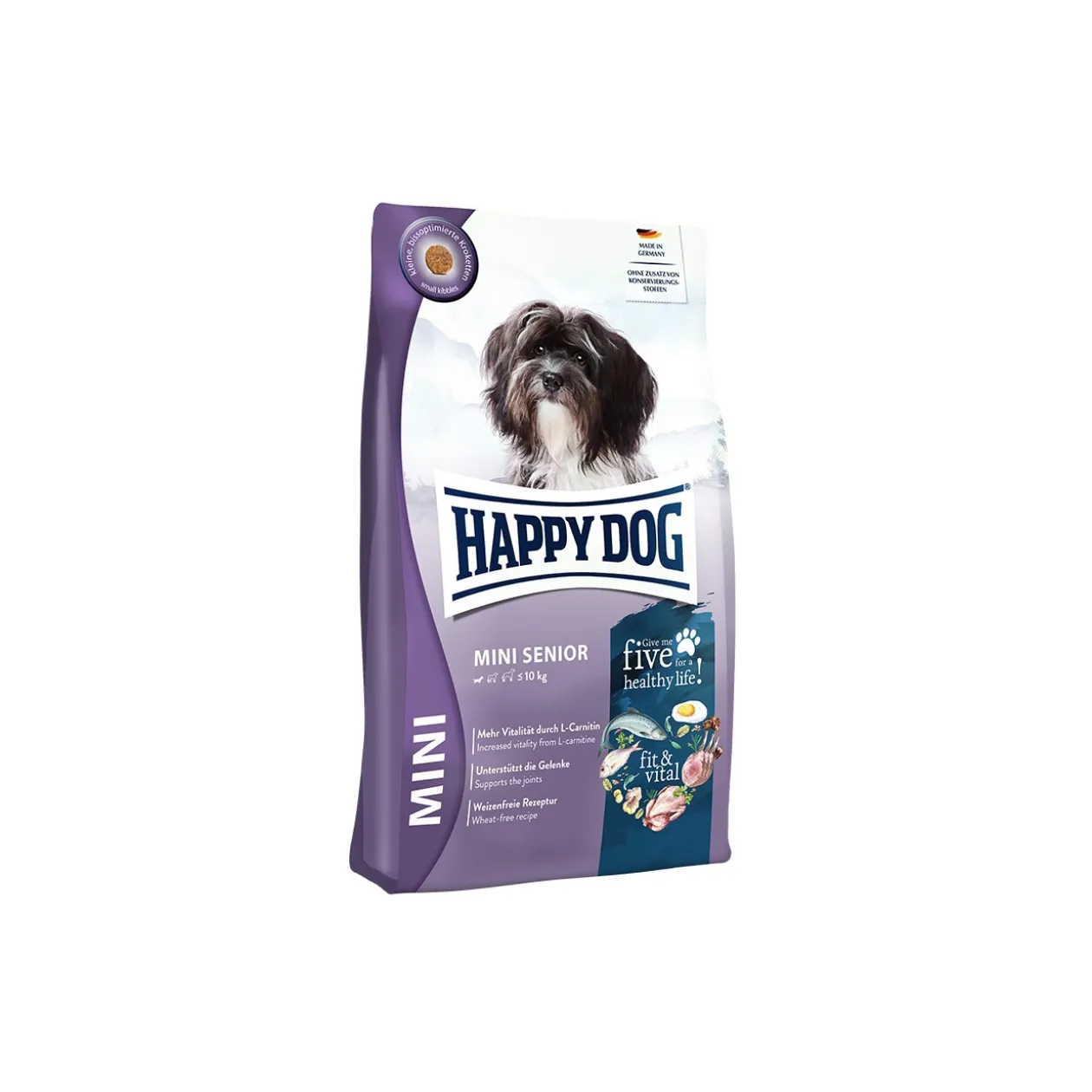 HAPPY DOG fit & vital croquettes pour chien senior, Mini 800 g