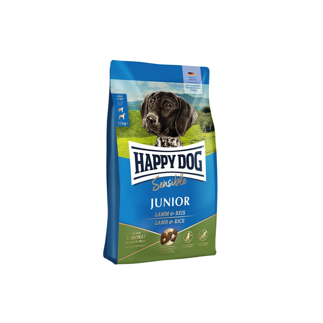HAPPY DOG Sensible Croquettes Chien Junior, Agneau & Riz 10 kg