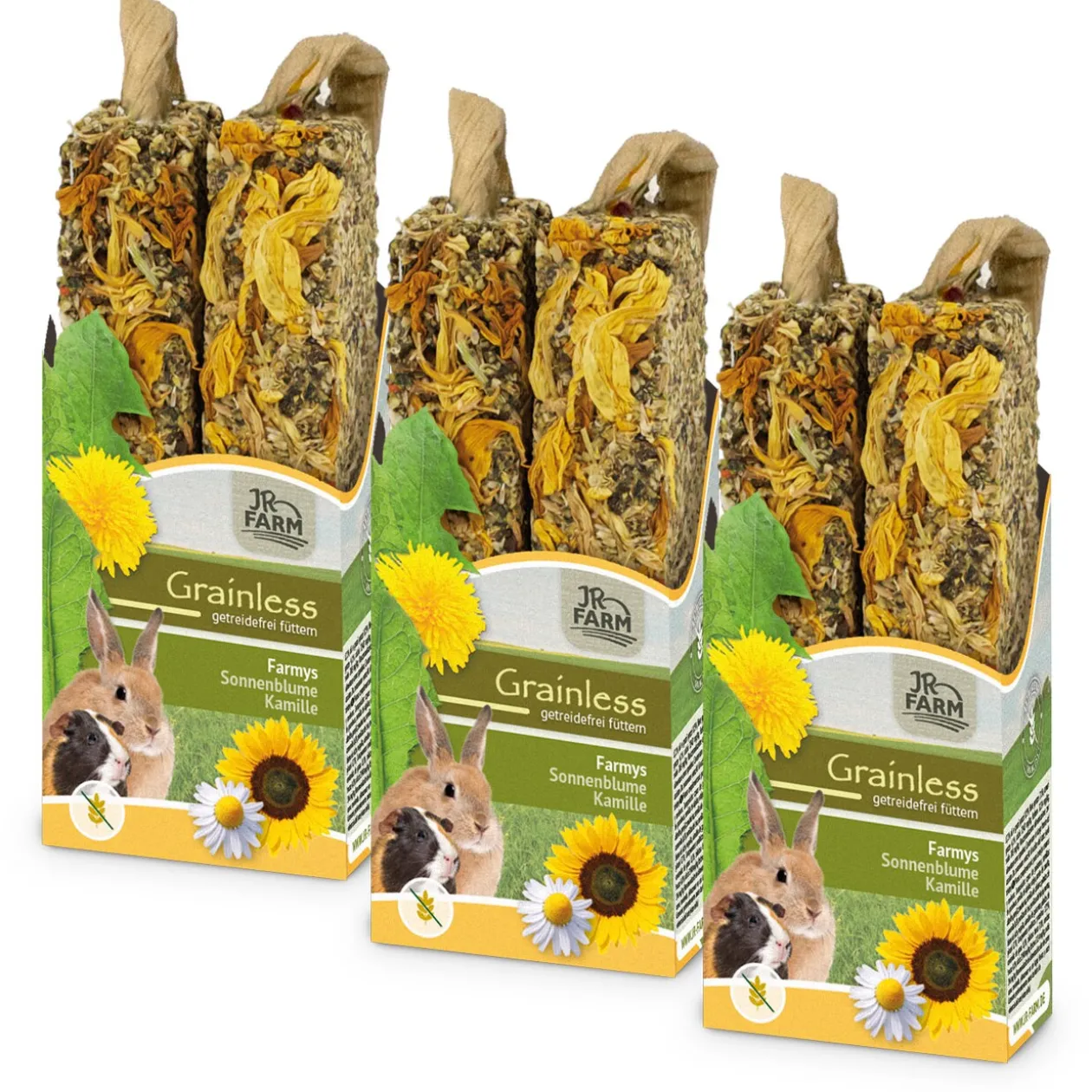 JR Farm Grainless Farmy’s camomille et tournesol 3pcs