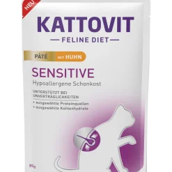 KATTOVIT Aliment humide Sensitive pour chat Paté poulet 10 x 85 g