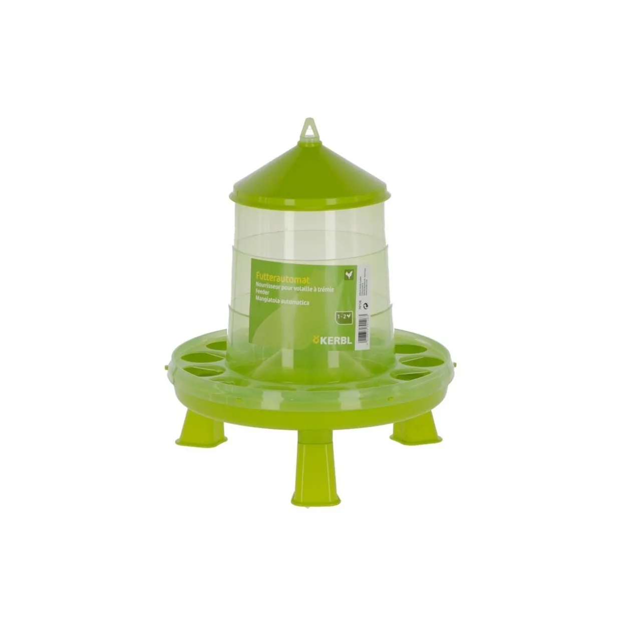 Kerbl Distributeur automatique de nourriture avec support 4,8 l