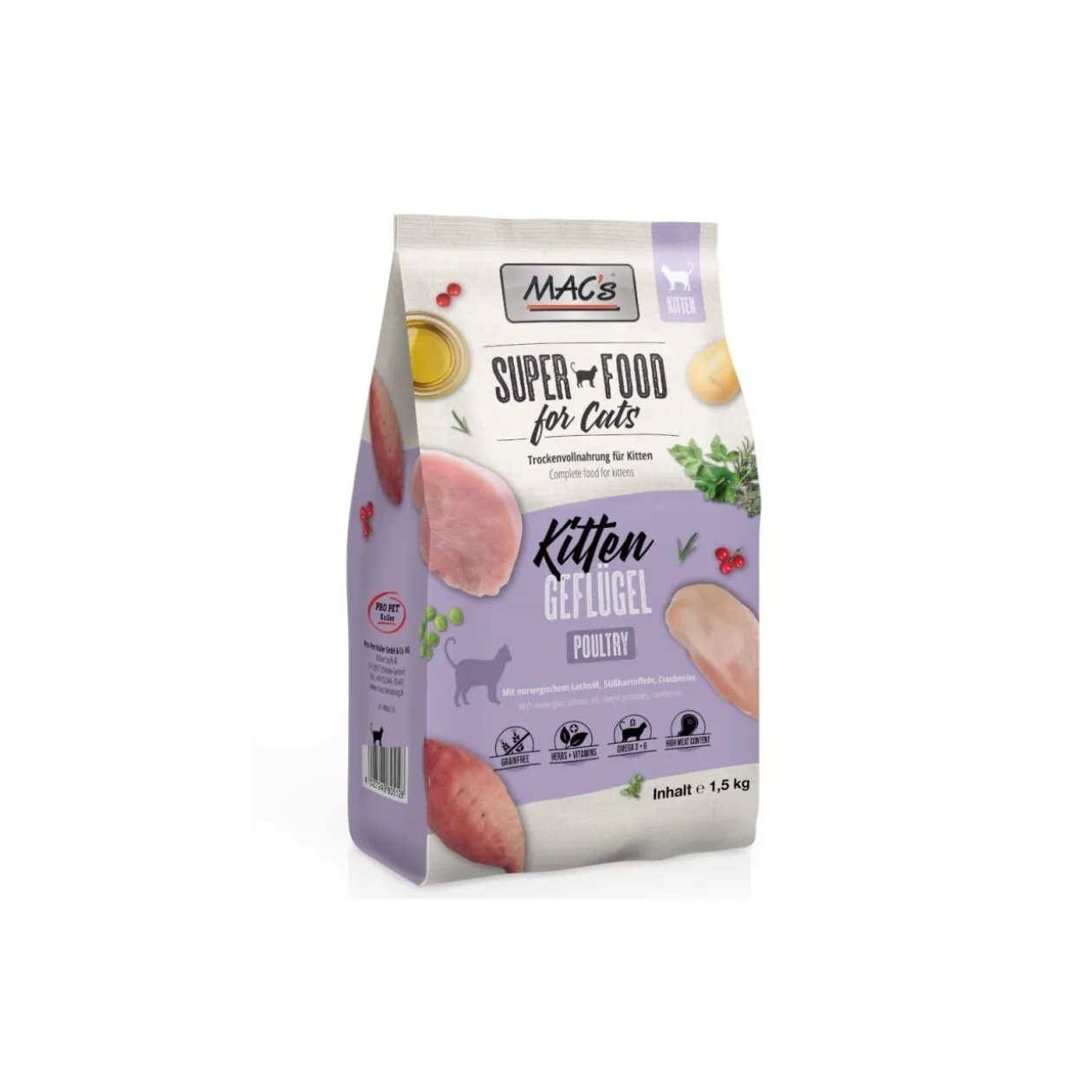 MAC's MAC’s Superfood for Cats Kitten 1.5kg