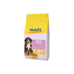 MultiFit Croquettes Chien Junior, Maxi, avec Volaille & Riz 12 kg
