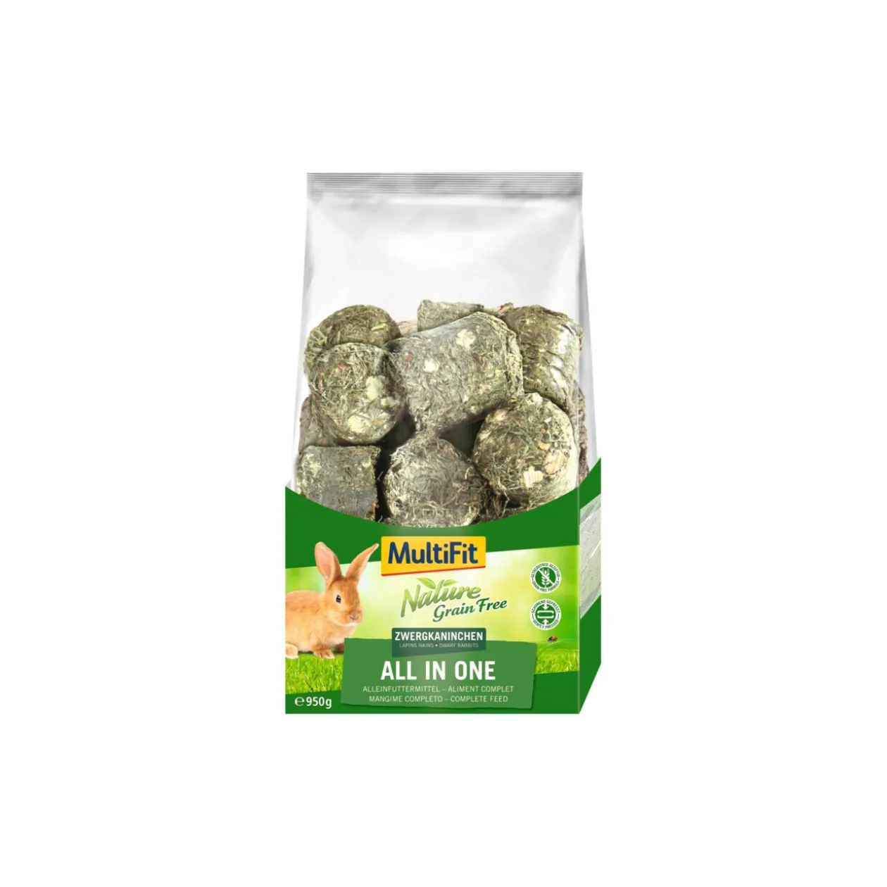 MultiFit Grain Free All in One lapins nains 950 g