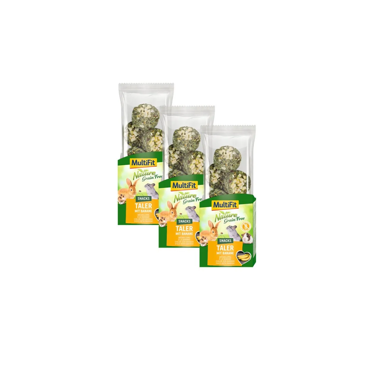 MultiFit Grain Free Snacks 3 x 100 g avec banane
