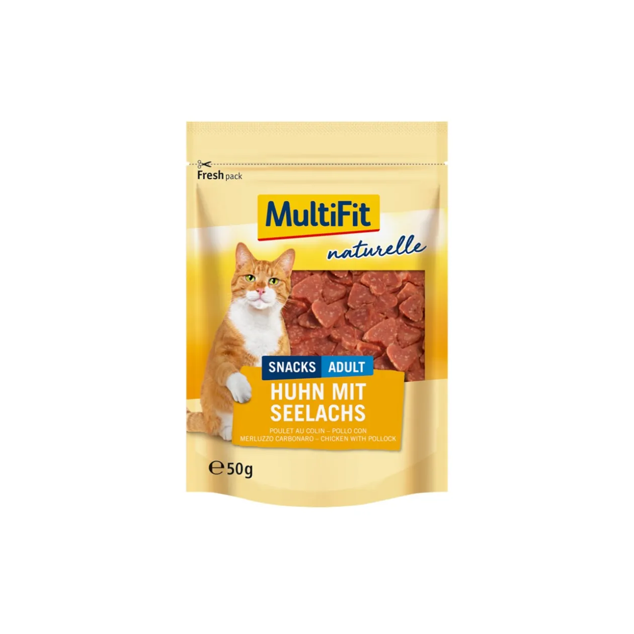 MultiFit naturelle poulet & cœur de saumon 4 x 50 g