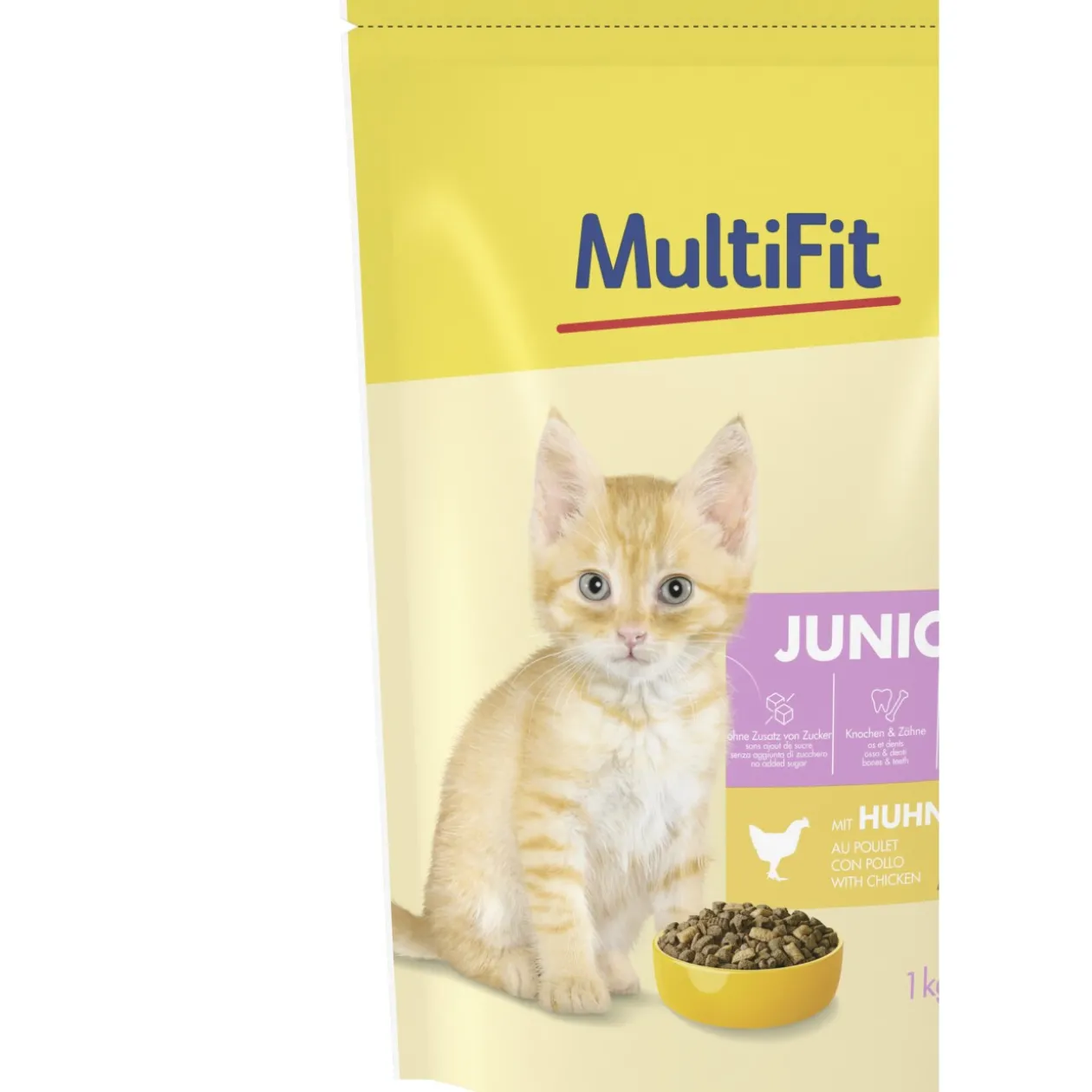 MultiFit nourriture sèche pour chat, junior, poulet 1 kg