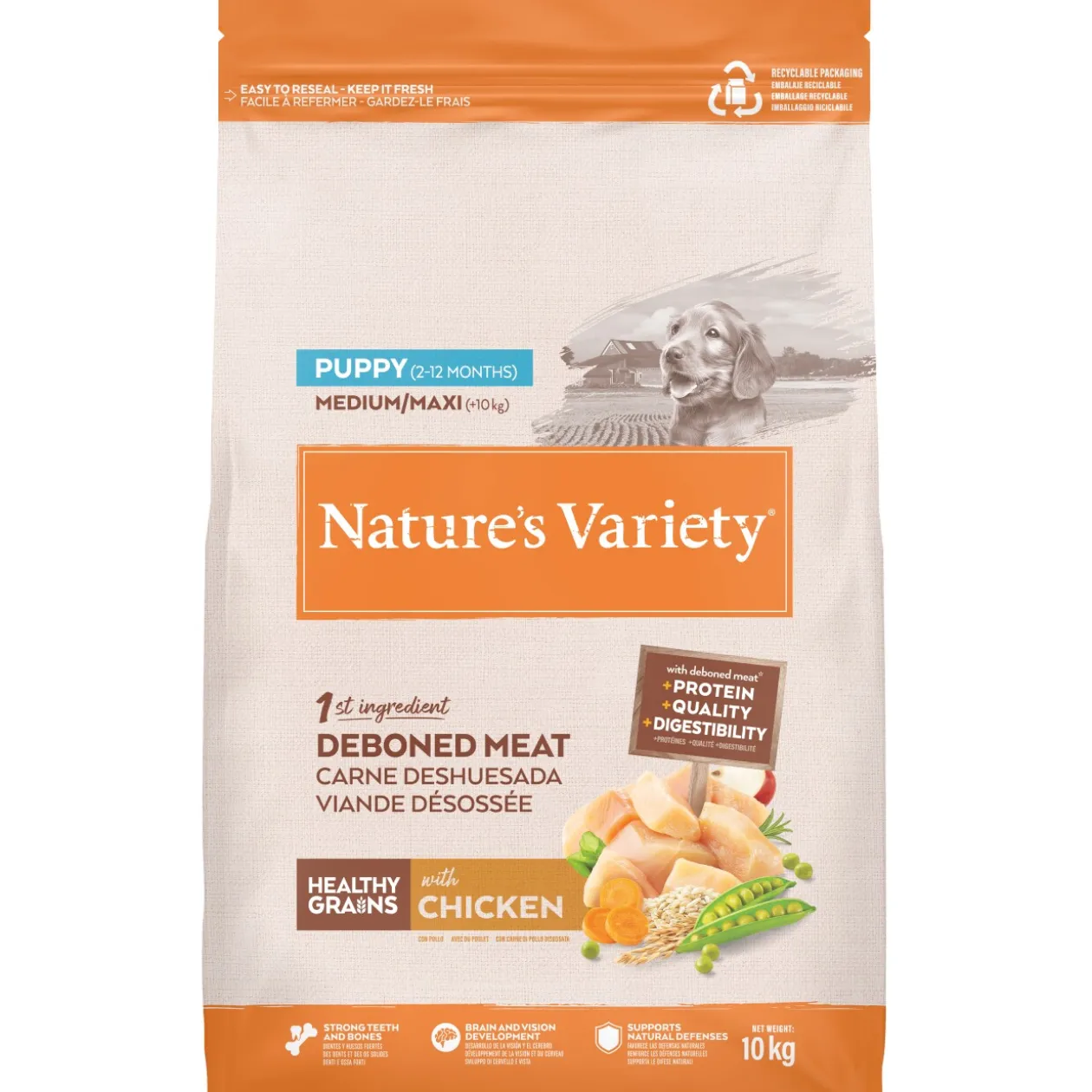 Nature's Variety Healthy Grains Puppy Med/Max Poulet 10kg