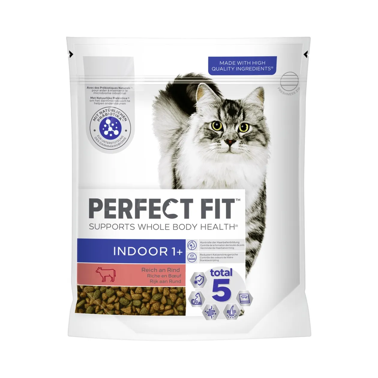 PERFECT FIT Sacs Indoor 1+ Bœuf 6x750 g