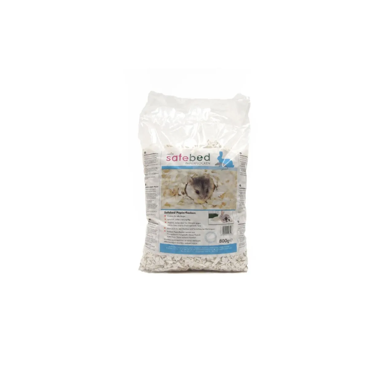 Petlife Litière en flocons de papier Safebed pour rongeur 2x800 g