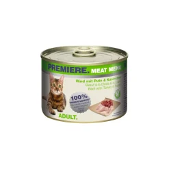 PREMIERE Meat Menu Adult Bœuf à la dinde et au lapin 6x200 g