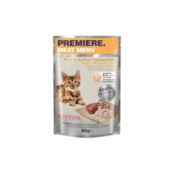 PREMIERE Meat Menu pour chatons Boeuf & Mélange de volaille 12x85 g