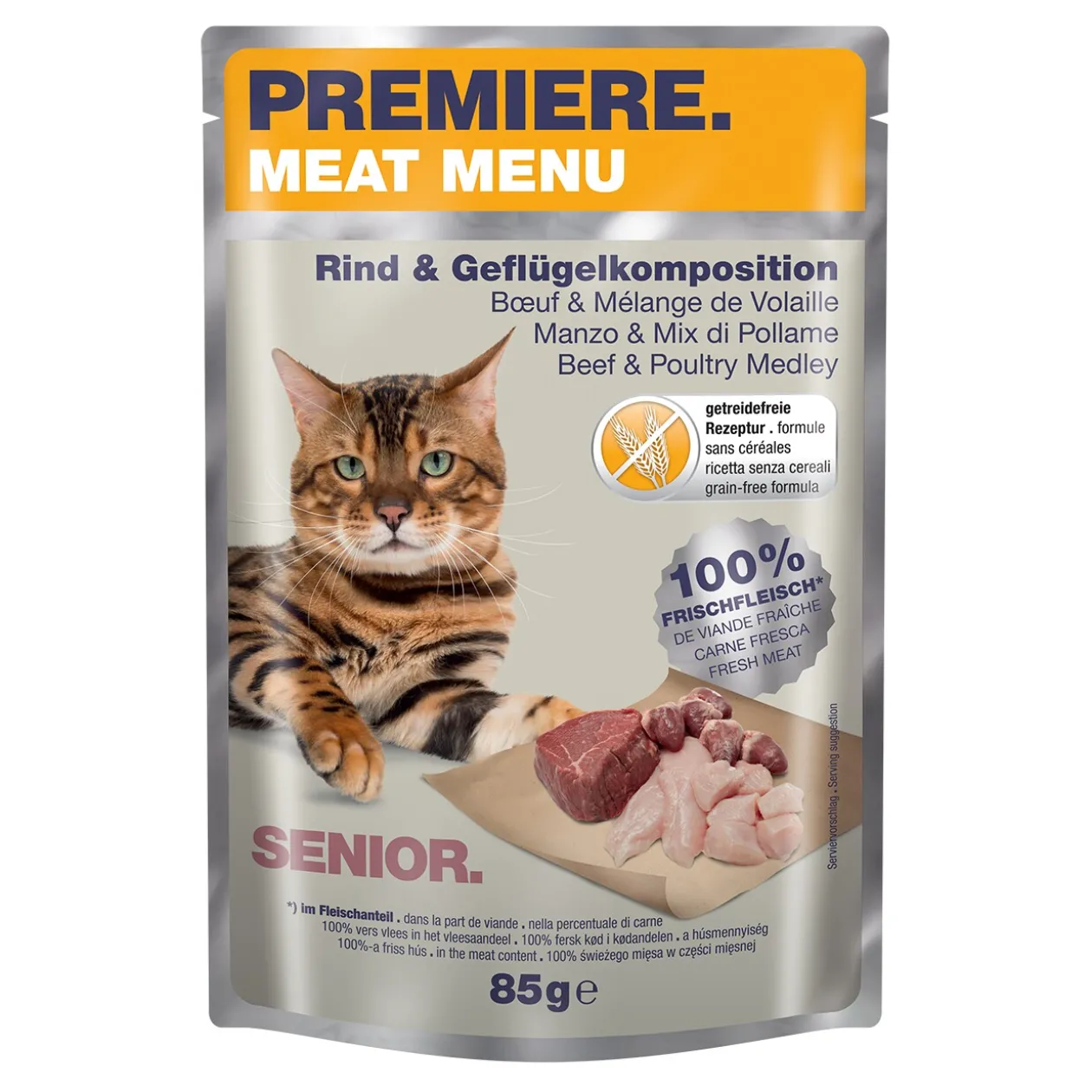 PREMIERE Meat Menu Senior Bœuf, Volaille 12 x 85 g