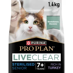 PRO PLAN Liveclear Sterilised Senior 7+ dinde 1,4 kg