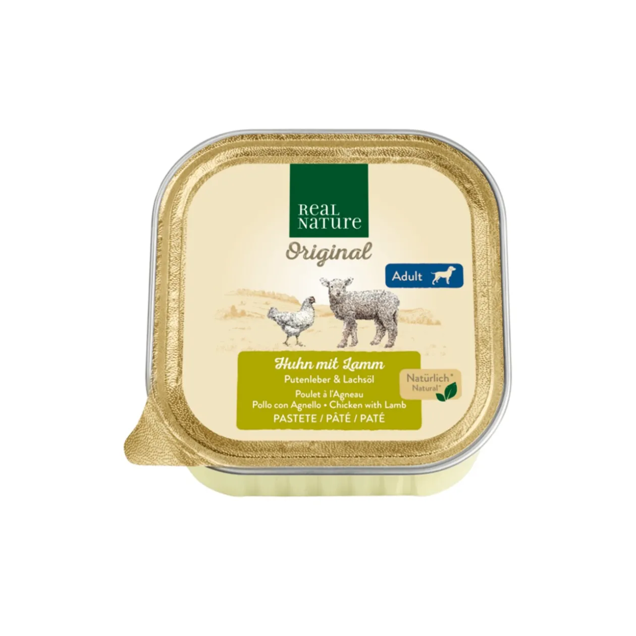 REAL NATURE Adult Agneau & Foie de dinde 17x100 g