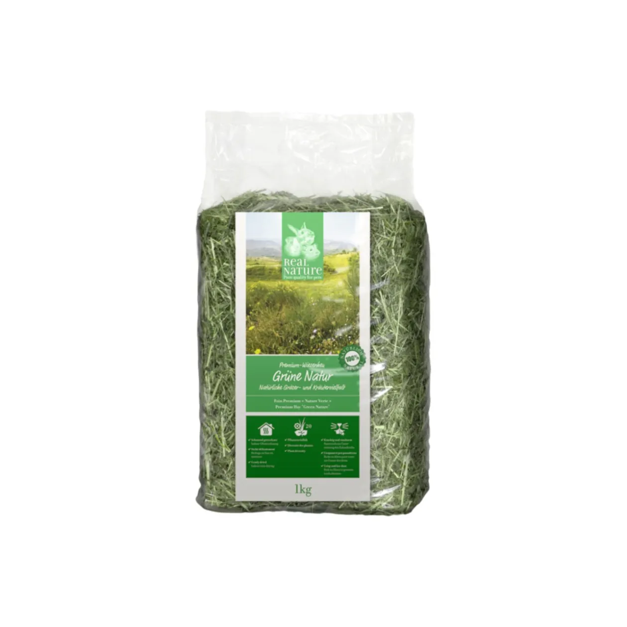 REAL NATURE Foin pour lapins et rongeurs 4x1 kg