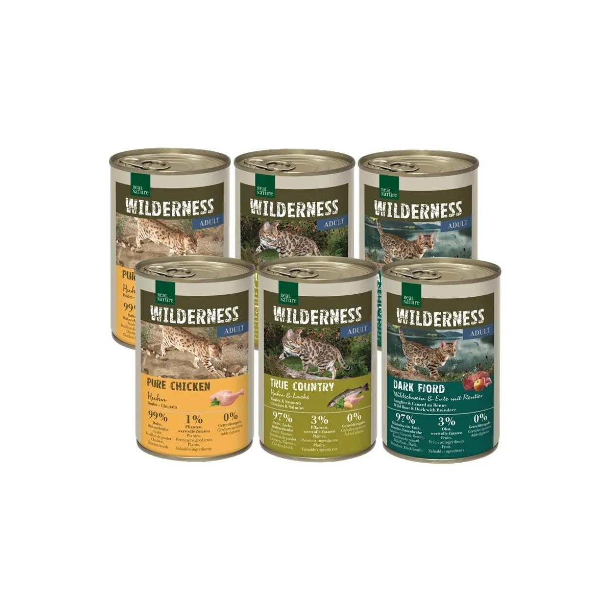 REAL NATURE Pack mixte Wilderness Adulte 6 x 400 g Pack mix 2