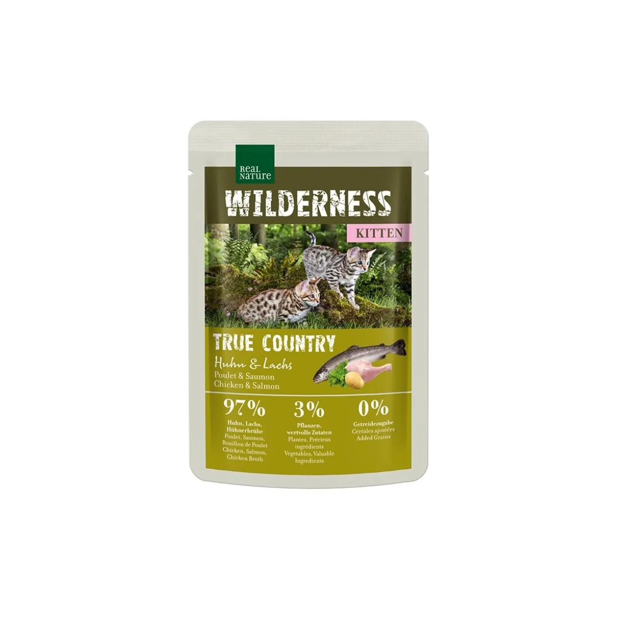 REAL NATURE WILDERNESS Kitten 12 x 85 g True Country Huhn & Lachs