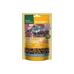 REAL NATURE WILDERNESS Meat Snack Training 150 g Pure Turkey : dinde courge, patates douces et carottes