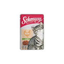 Schmusy Ragout Nourriture humide chat adulte en gelée Poulet 22x100 g
