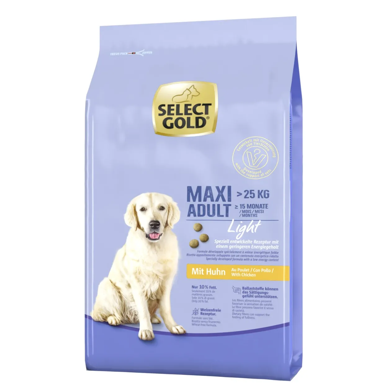 SELECT GOLD Light Maxi Adult poulet 12 kg