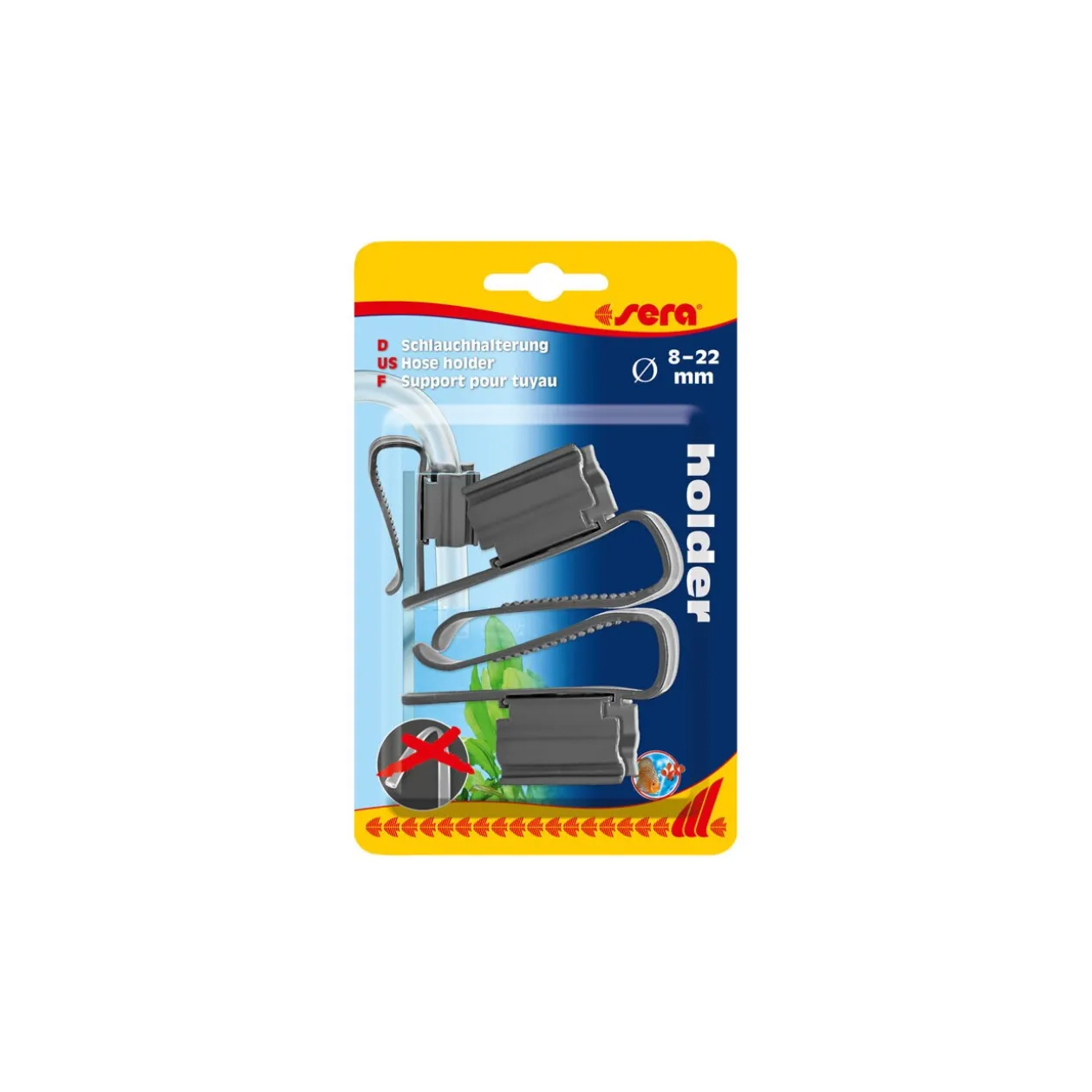 Sera Support de tuyau Ø 8 à 22 mm (2 pièces)