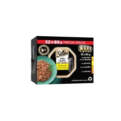 Sheba Mini Filets barquettes Coffret à la Volaille en sauce pour chat adulte 32x85g