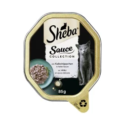 Sheba Sauce Collection 22 x 85 g avec morceaux de veau, En sauce