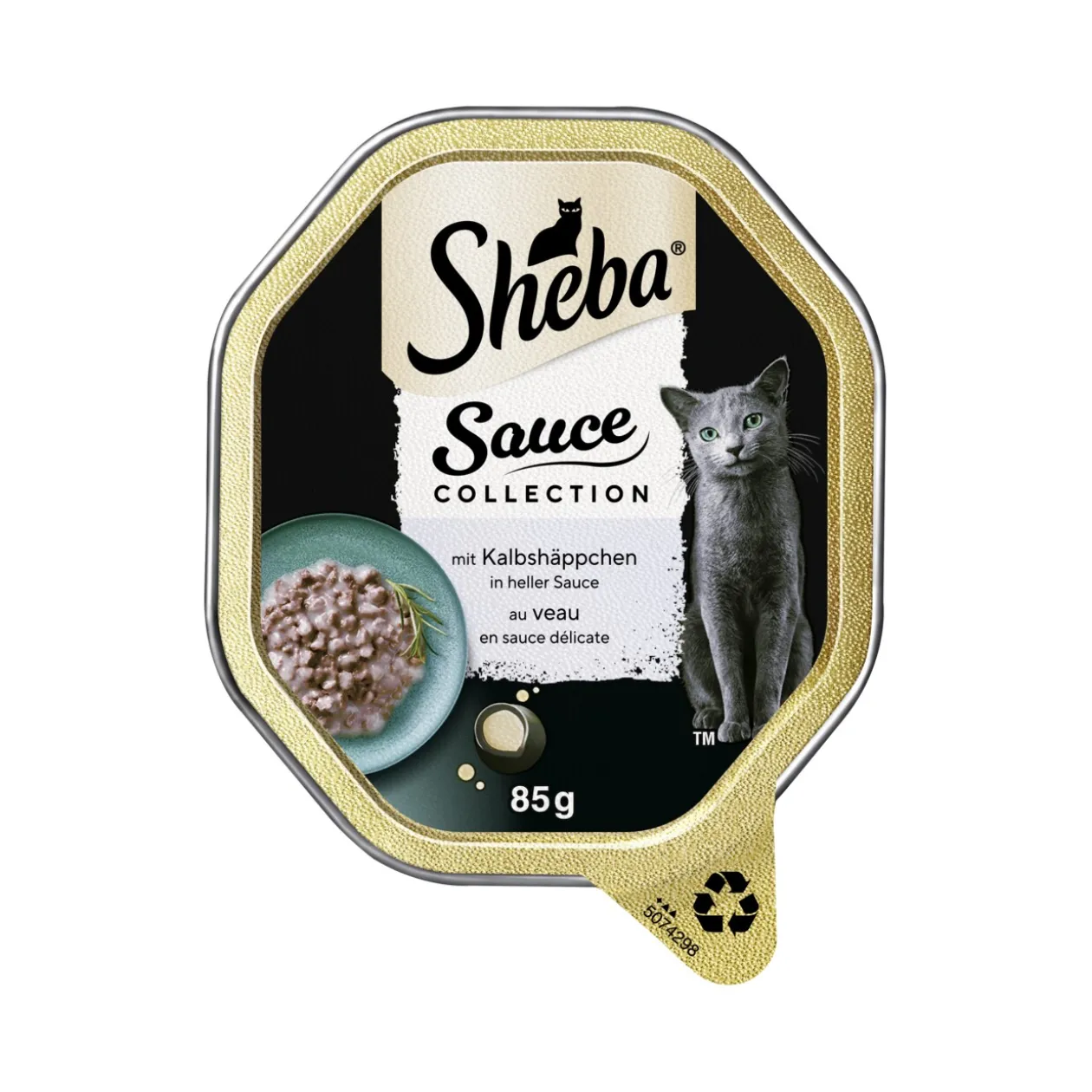 Sheba Sauce Collection 22 x 85 g avec morceaux de veau, En sauce