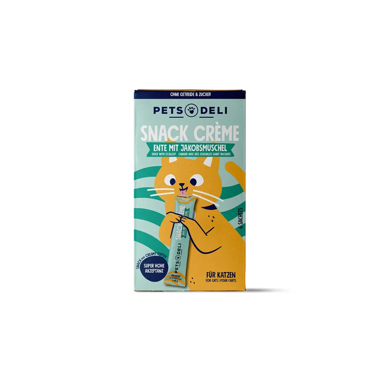 Snack chat Adult Crème Canard et coquille Saint-Jacques pour chats 8 x 90 g