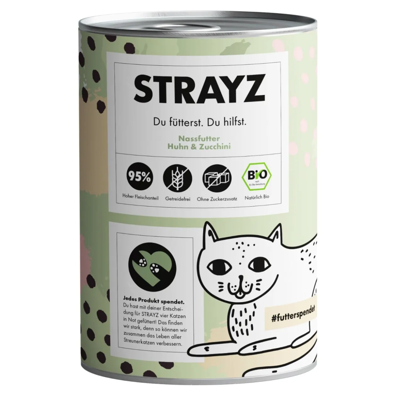 STRAYZ BIO 6x400 g Poulet et courgette