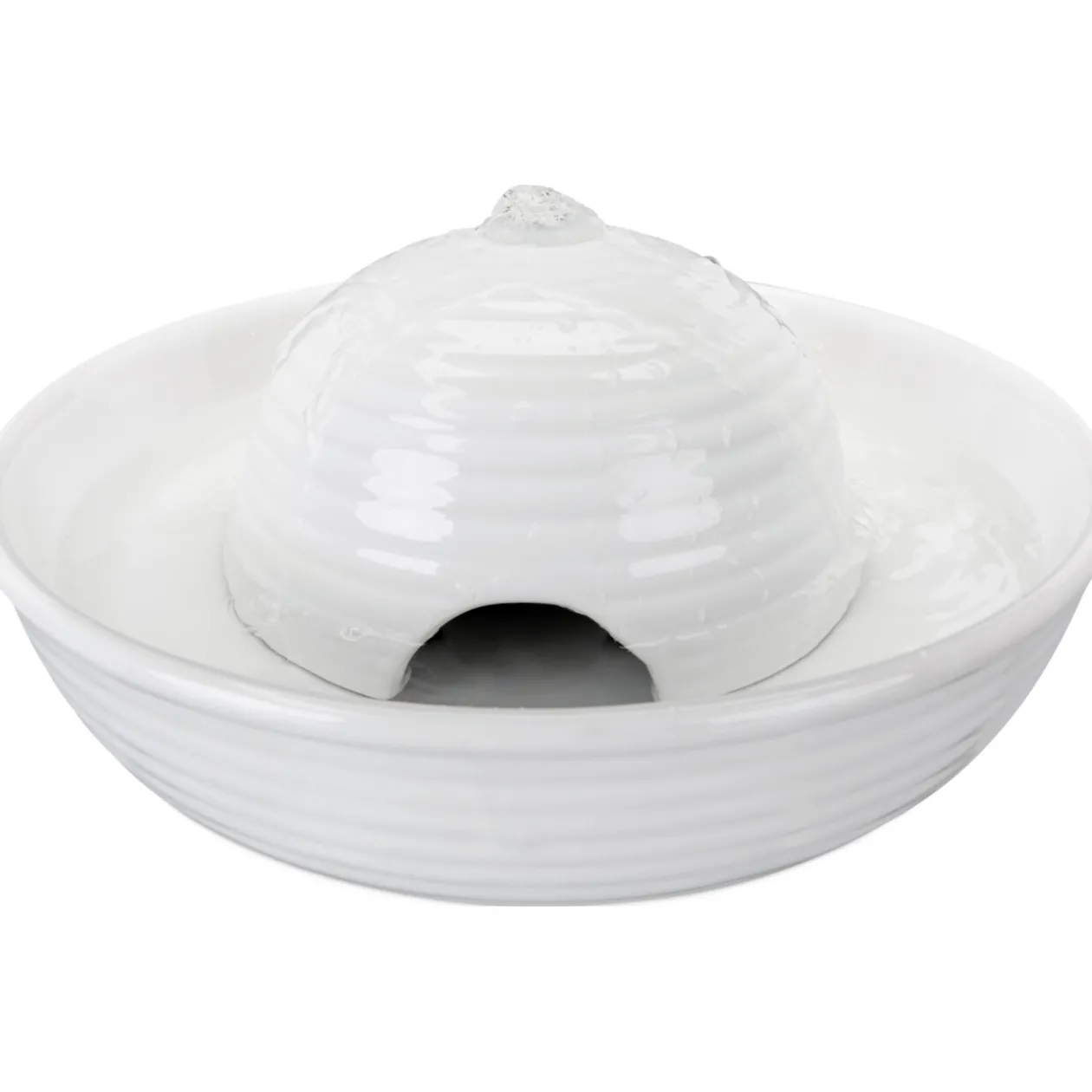 Trixie Fontaine à boire Vital Flow Mini, céramique, 0,8 l/ø 24×10 cm, blanc