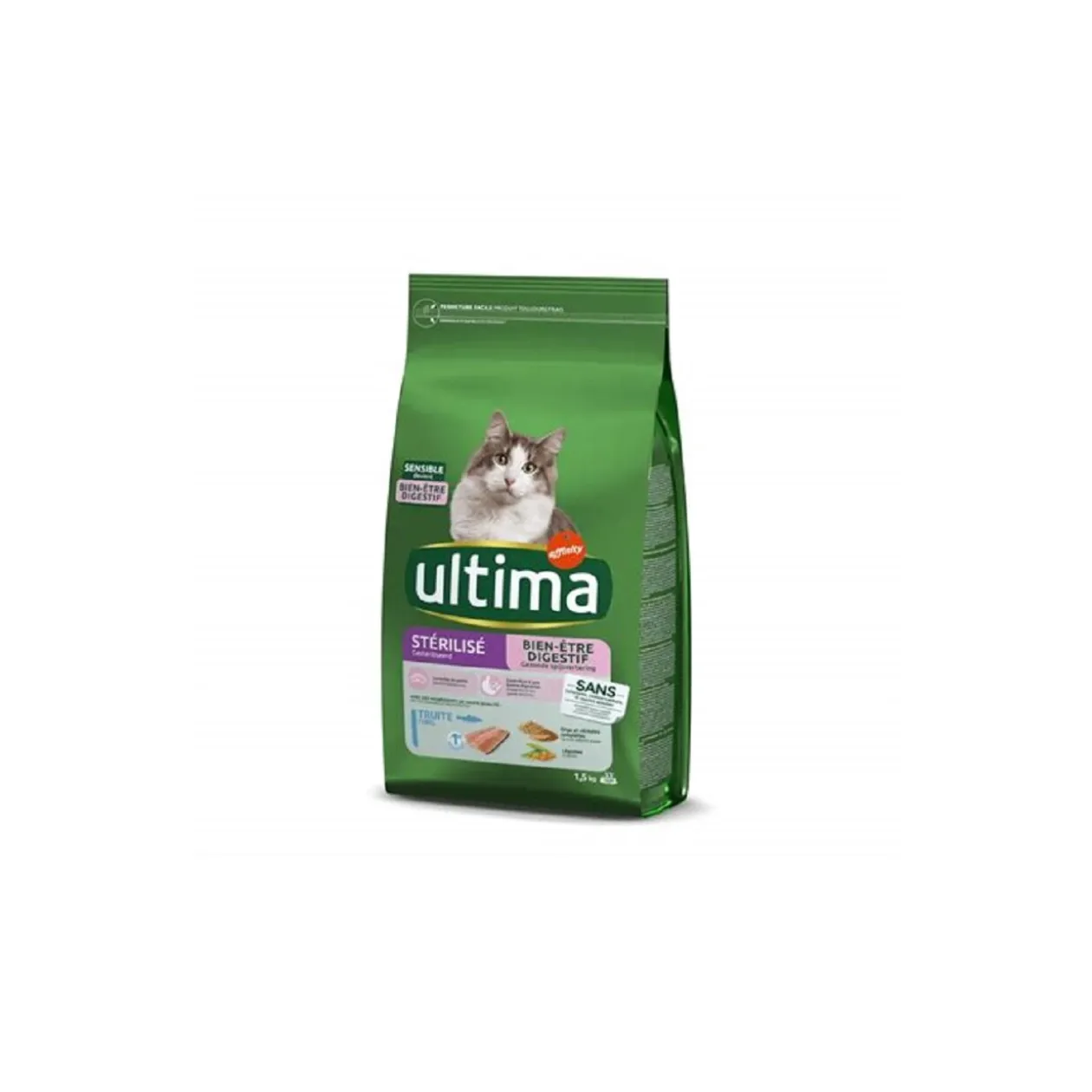 Ultima Stérilisé Bien-être Digestif avec de la Truite 1,5 kg