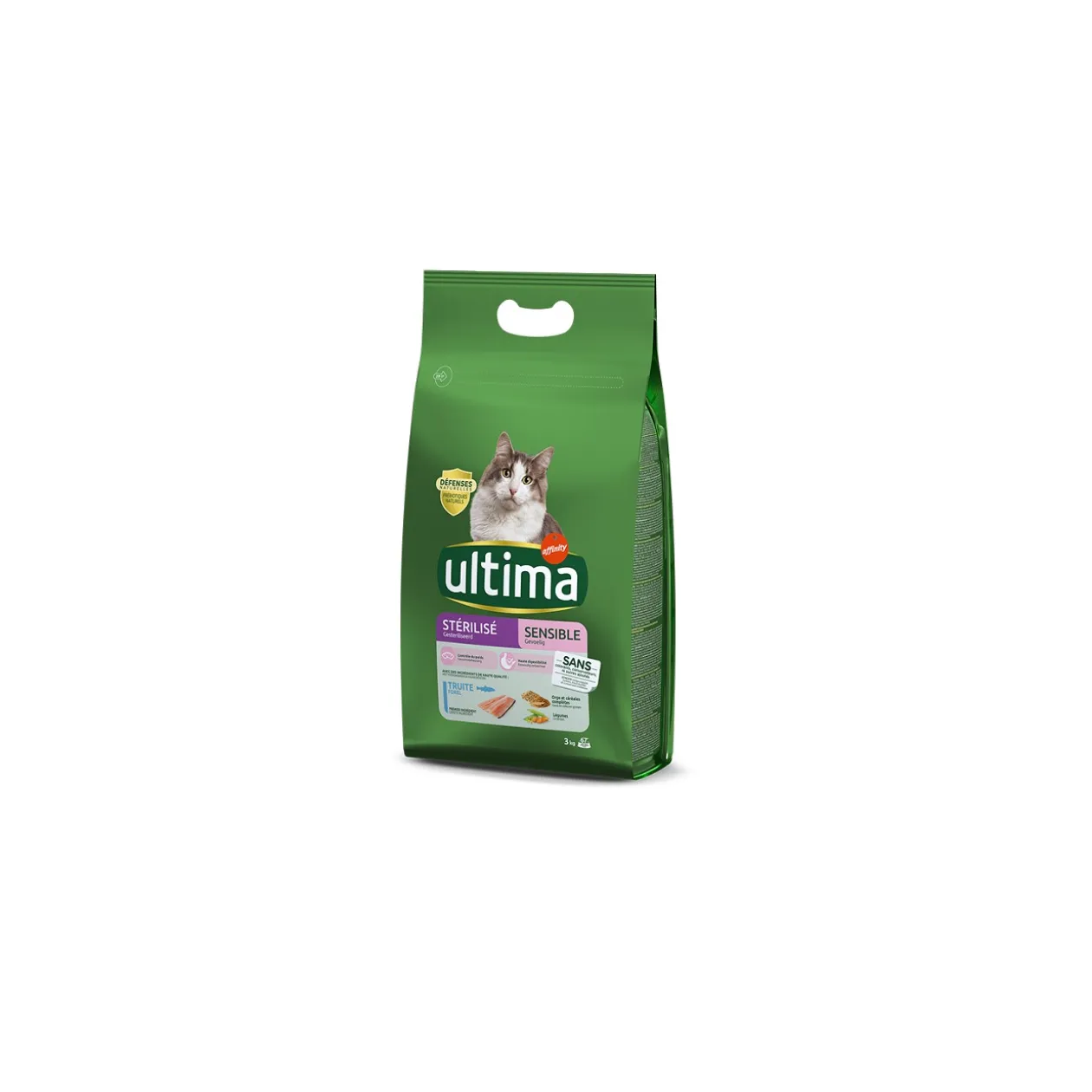 Ultima Stérilisé Bien-être Digestif avec de la Truite 3 kg