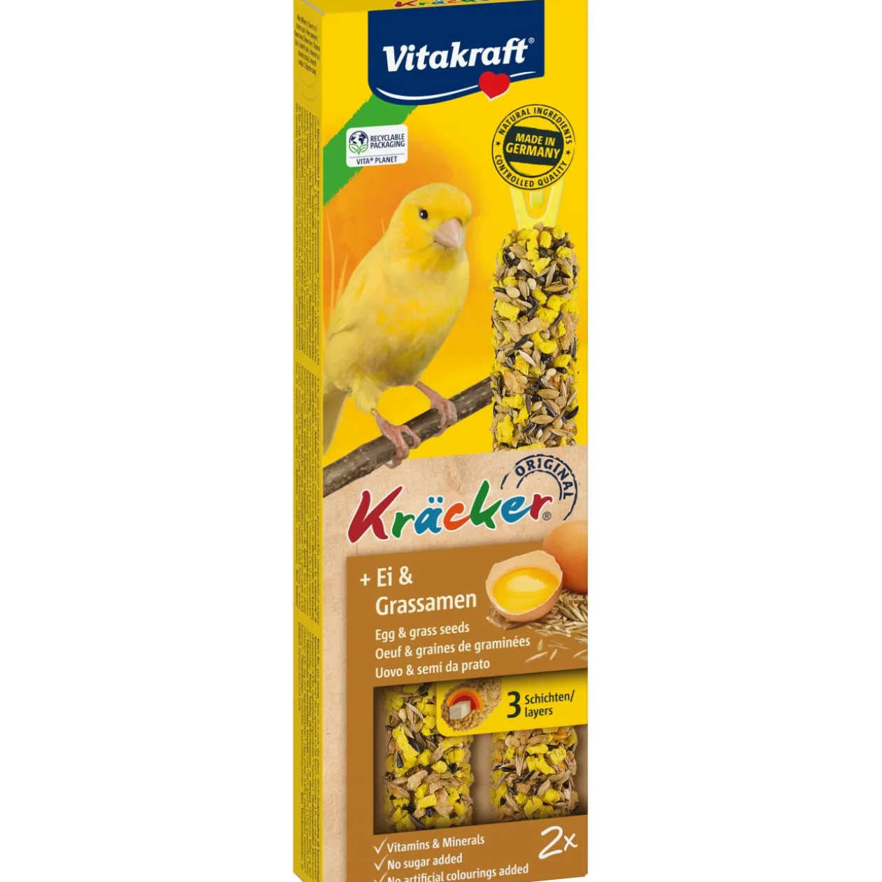 Vitakraft cracker pour canaris 4 x 2 Œuf - graines de graminées