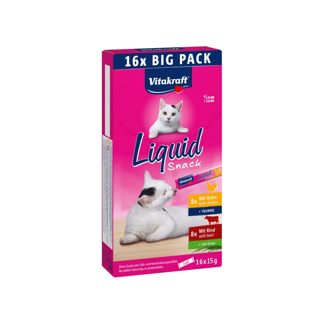 Vitakraft Multipack de Snacks Liquides mit Huhn und Rind 16x15 g